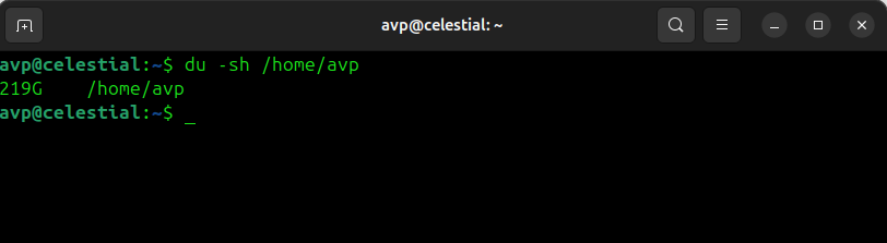 using the du command in linux