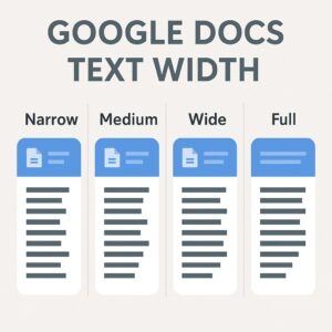 google docs text width options