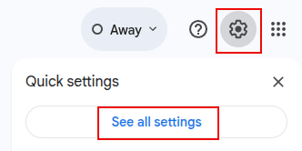 accessing gmail settings