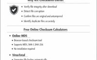 free online checksum calculators