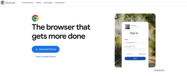 google chrome homepage