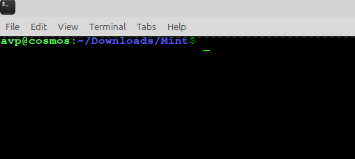 open linux terminal to the folder which has the downloaded linux mint iso and the checksum fiiles
