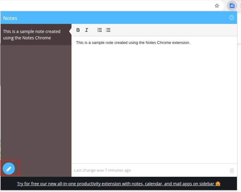 a sample note created using Notes: Keep Sticky Thoughts in Google Drive