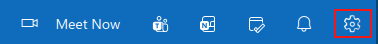 accessing outlook settings