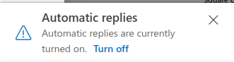 automatic replies enabled in outlook