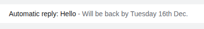 outlook automatic replies in action