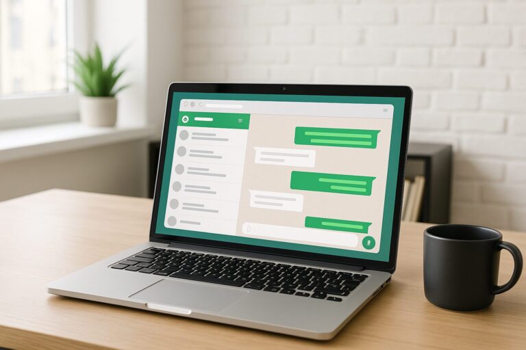 whatsapp web on laptop