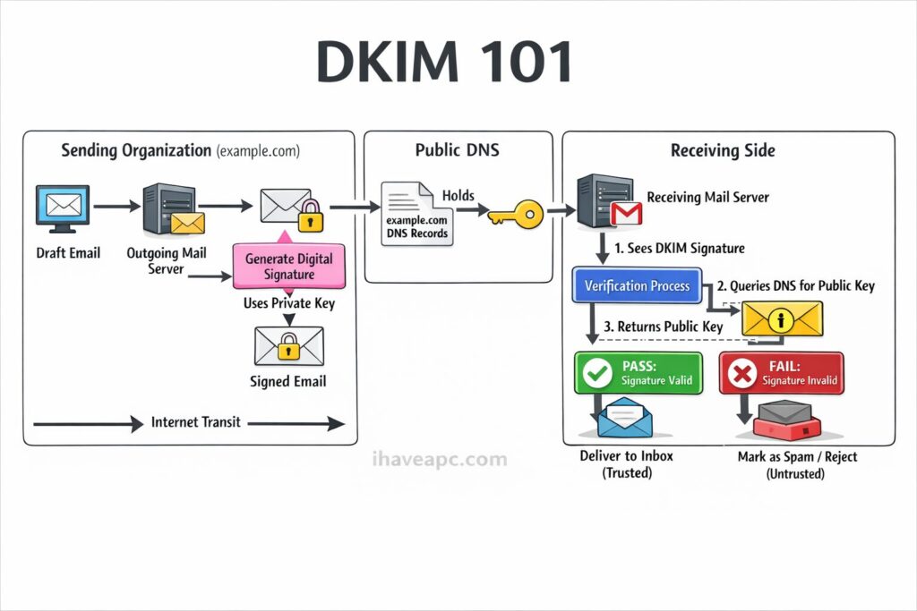 how dkim works in email authentication