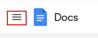 accessing settings in google docs