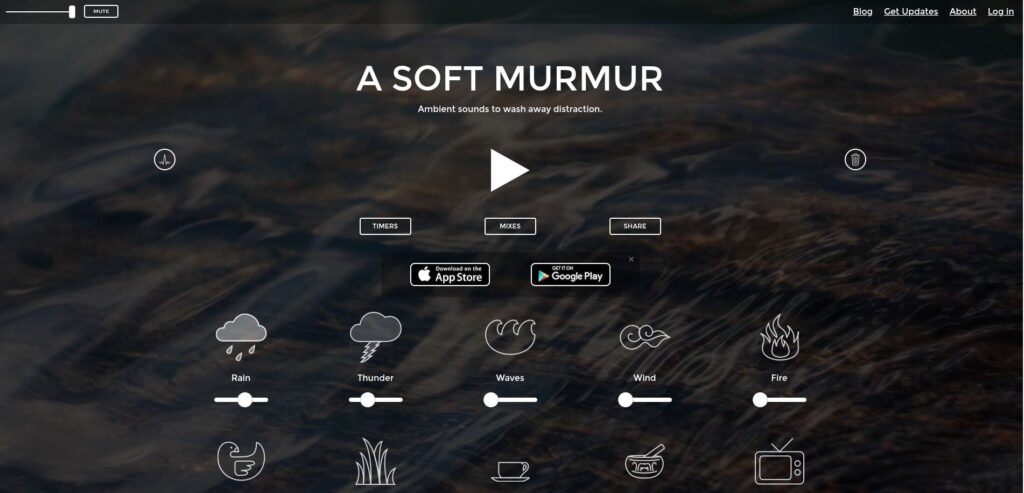 a soft murmur