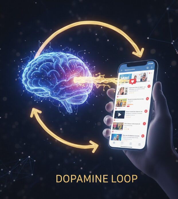 dopamine loop due to social media scrolling