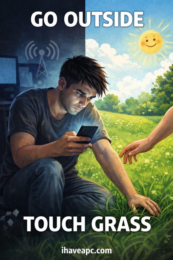 touch grass, go offline