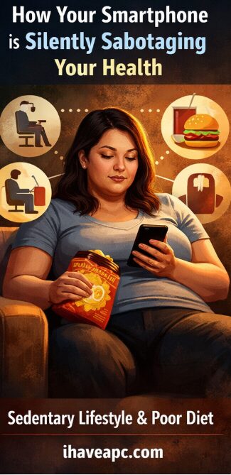 smartphone encourages sedentary lifestyle which contributes to obesity