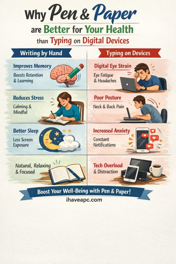 pen and paper are better than typing on digital devices