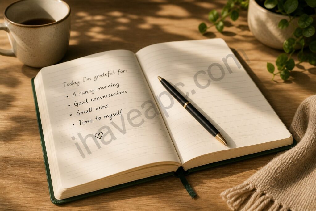 offline journaling using a diary and pen