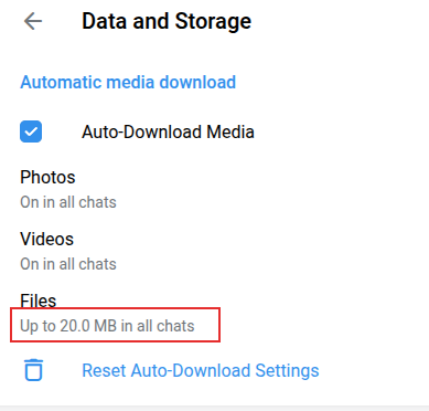you can also reset the auto-download settings in telegram web