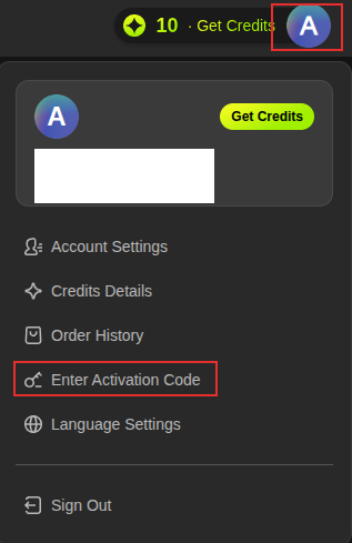 acessing activation settings in ultrapic AI