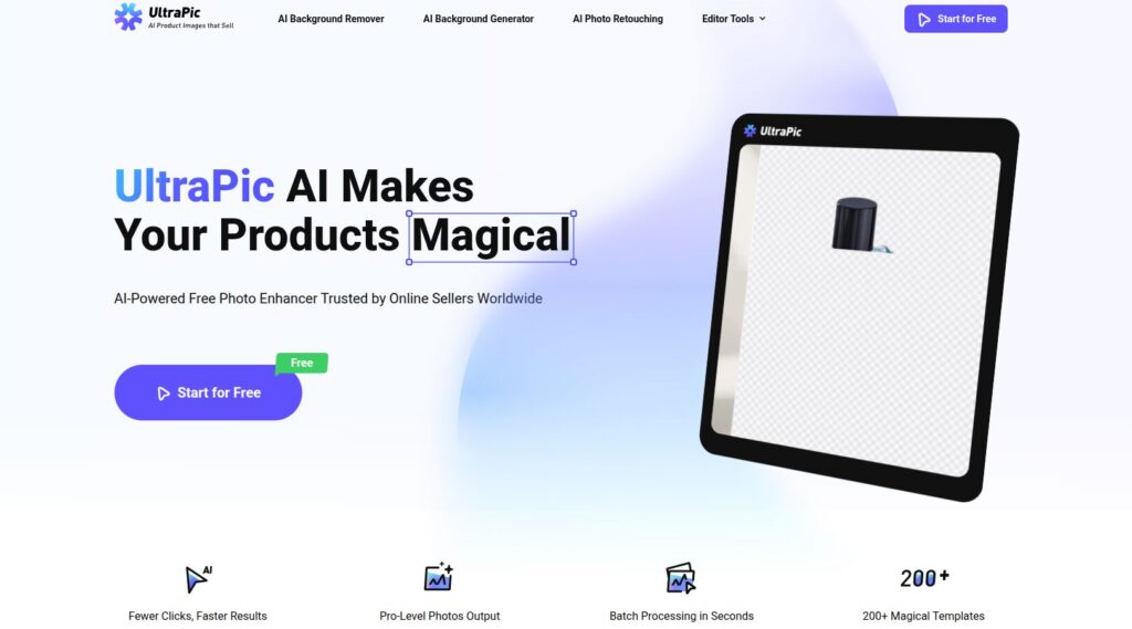 ultrapic AI product page