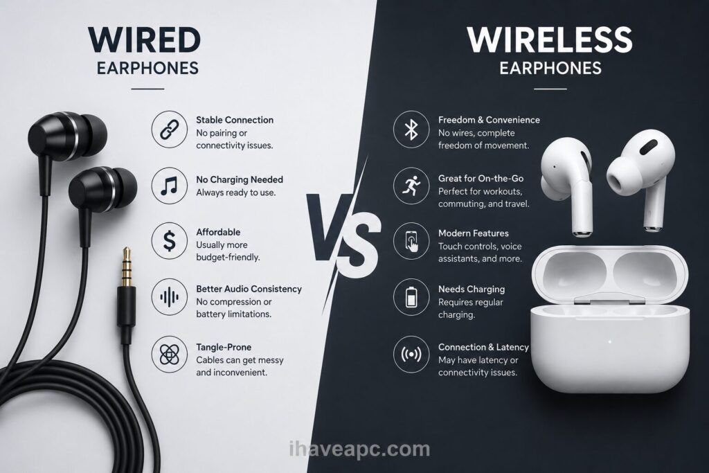 wired vs wireless earphones