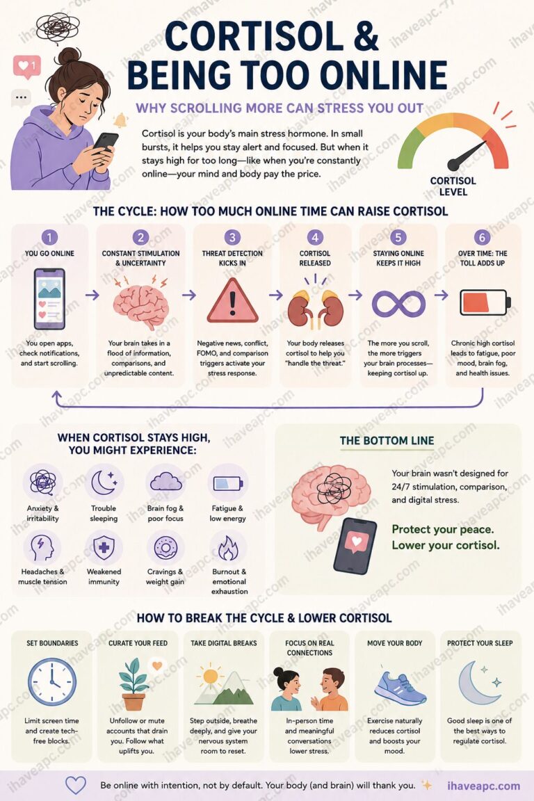 online presence and its effect on cortisol levels