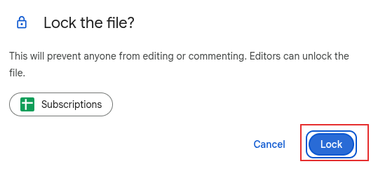 confirm locking of the file
