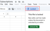 a locked google docs file