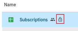 a lock icon is visible next to the file name
