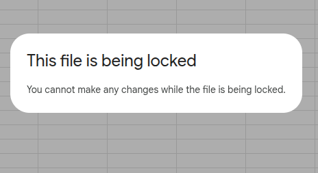 existing permissions are revoked as the file is being locked