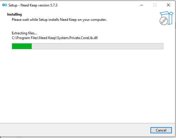 Need Keep setup wizard