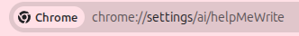 accessing Chrome's Help me Write settings
