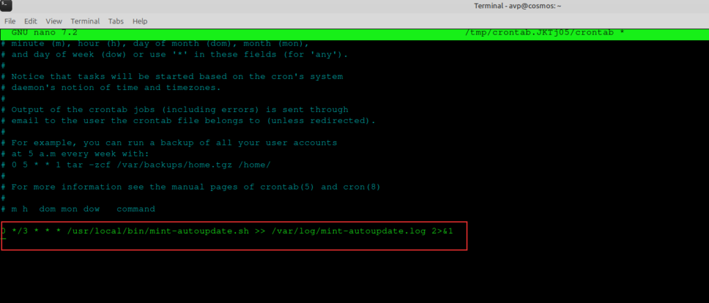 add the script to crontab schedule