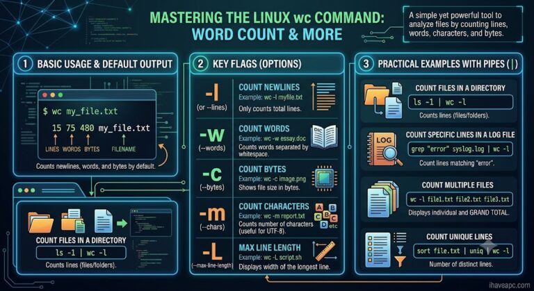 understanding the wc command in linux